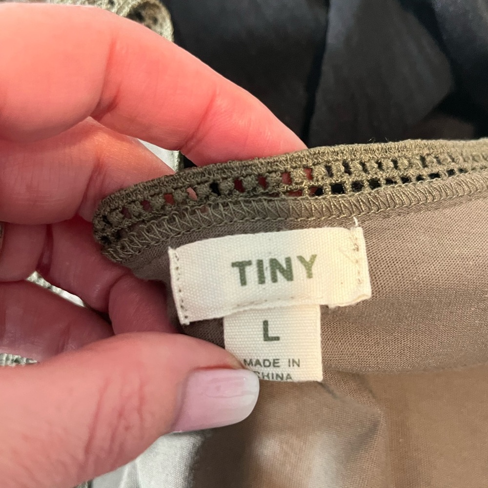 Olive Lace Wrap Top Tiny by Anthropologie - Picture 3 of 3
